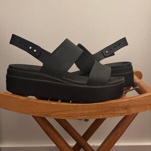 CROCS Women's Black Elevated Sandals